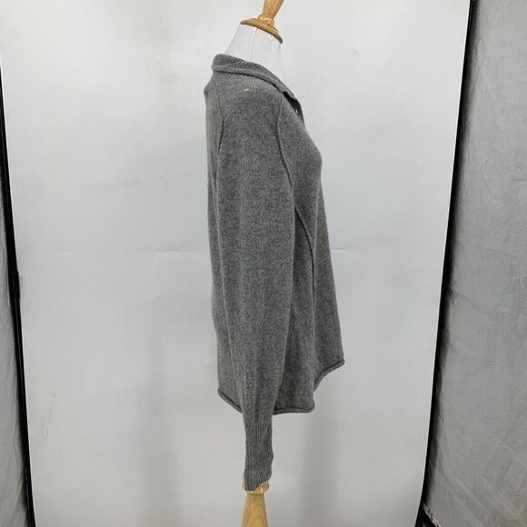 Peruvian Connection Sweater Womens L Large Gray Soft Alpaca Half Button *READ - Picture 7 of 16